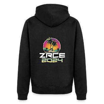 Palmiers de Noël Zrce 2024 - Veste à capuche bio Premium Unisexe - noir - Dos - Nico (187cm)
