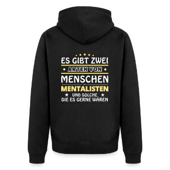 Mentalisten Geschenk - zwei Arten von... Design - Unisex Premium Bio Zip Hoodie - Schwarz - Hinten - Nico (187cm)