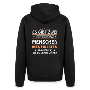 Mentalist Gift - Two Types of... Design - Unisex Premium Organic Zip Hoodie - black - Back - Nico (187cm)