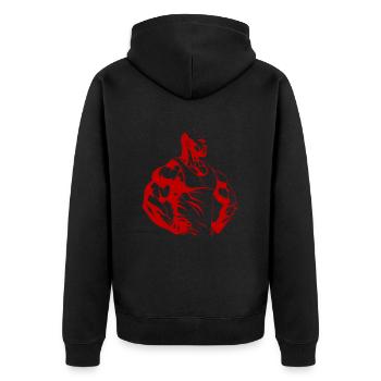Bodybuilder Fitness Muscles Gym Bodybuilding - Unisex Premium Organic Zip Hoodie - black - Back - Nico (187cm)