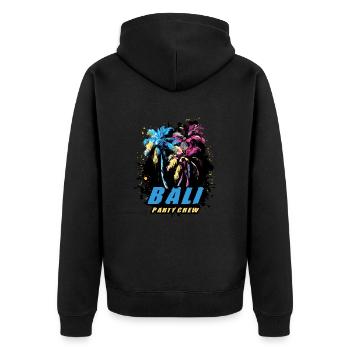 Bali Party Crew Holiday Saying - Veste à capuche bio Premium Unisexe - noir - Dos - Nico (187cm)