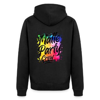 Malle Party Crew Bunt Klecks Mallorca - Veste à capuche bio Premium Unisexe - noir - Dos - Nico (187cm)