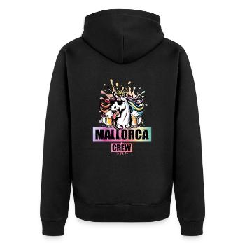 Fête de la licorne de l’équipage de Majorque - Veste à capuche bio Premium Unisexe - noir - Dos - Nico (187cm)