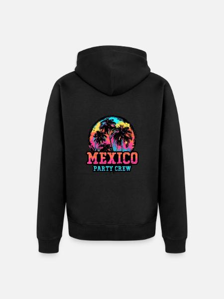 Mexico Party Crew - Unisex Premium Organic Zip Hoodie - black