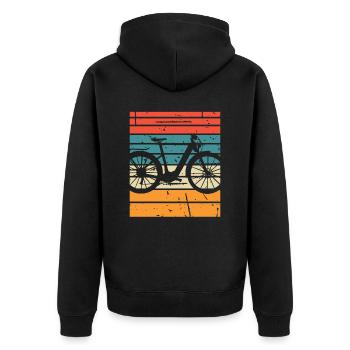 E-Bike Cyclist Cadeau Vélo Cycliste - Veste à capuche bio Premium Unisexe - noir - Dos - Nico (187cm)