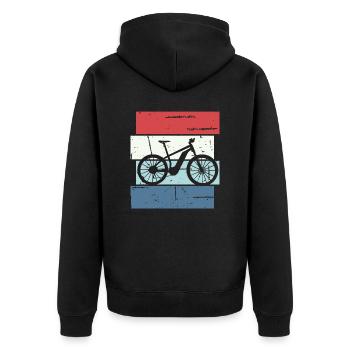 E-Bike Cyclist Cadeau Vélo Cycliste - Veste à capuche bio Premium Unisexe - noir - Dos - Nico (187cm)