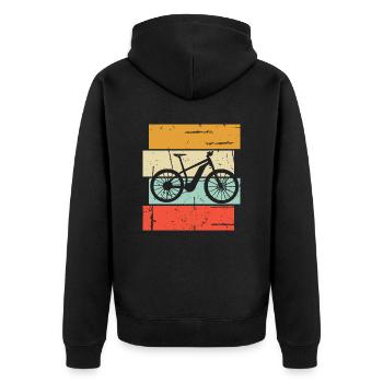 E-Bike Cyclist Cadeau Vélo Cycliste - Veste à capuche bio Premium Unisexe - noir - Dos - Nico (187cm)