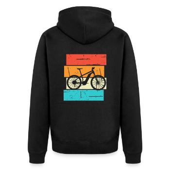 E-Bike Cyclist Cadeau Vélo Cycliste - Veste à capuche bio Premium Unisexe - noir - Dos - Nico (187cm)