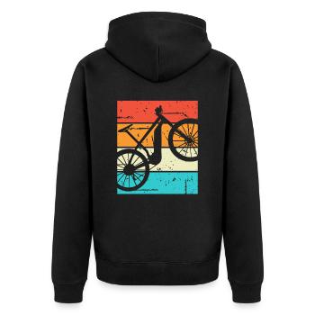 E-Bike Cyclist Cadeau Vélo Cycliste - Veste à capuche bio Premium Unisexe - noir - Dos - Nico (187cm)