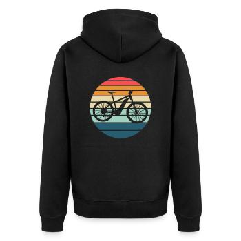 E-Bike Cyclist Cadeau Vélo Cycliste - Veste à capuche bio Premium Unisexe - noir - Dos - Nico (187cm)