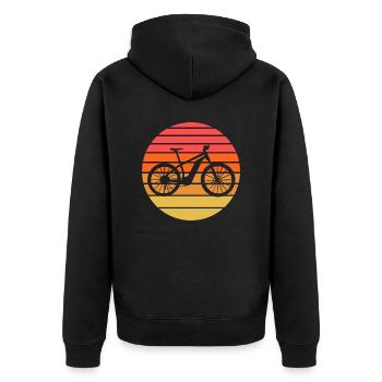 E-Bike Cyclist Cadeau Vélo Cycliste - Veste à capuche bio Premium Unisexe - noir - Dos - Nico (187cm)