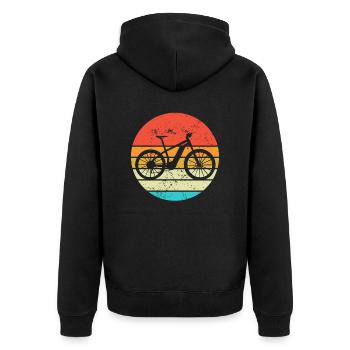 E-Bike Cyclist Cadeau Vélo Cycliste - Veste à capuche bio Premium Unisexe - noir - Dos - Nico (187cm)