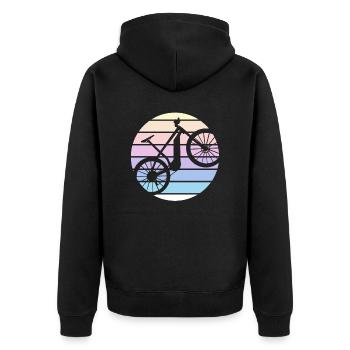 E-Bike Cyclist Cadeau Vélo Cycliste - Veste à capuche bio Premium Unisexe - noir - Dos - Nico (187cm)
