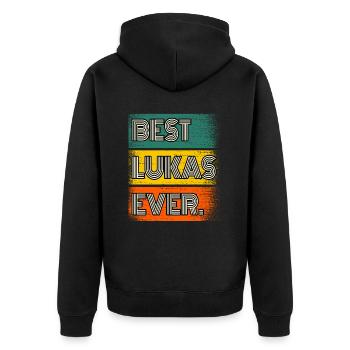 Luke Nom Cadeau Citation Drôle - Veste à capuche bio Premium Unisexe - noir - Dos - Nico (187cm)