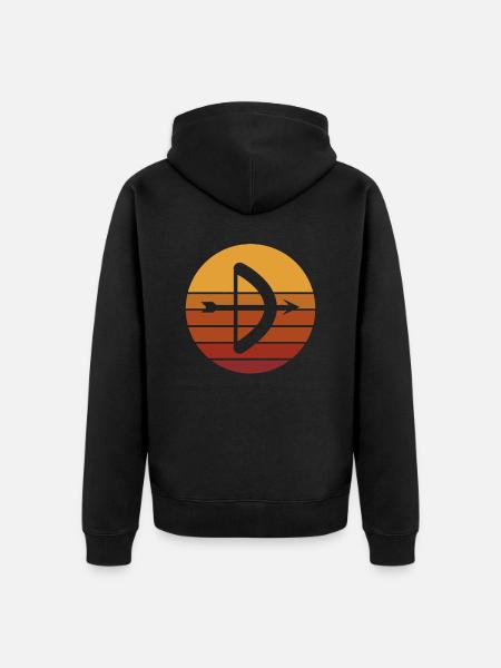 Archery Gift Saying Archery - Unisex Premium Organic Zip Hoodie - black