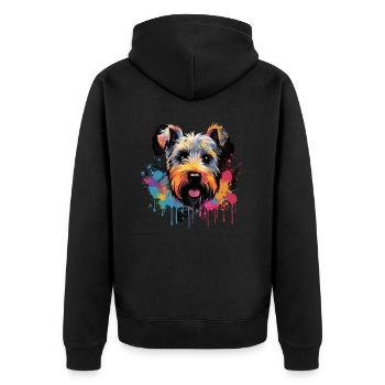 Airedale Terrier Dog Cadeau Dire - Veste à capuche bio Premium Unisexe - noir - Dos - Nico (187cm)