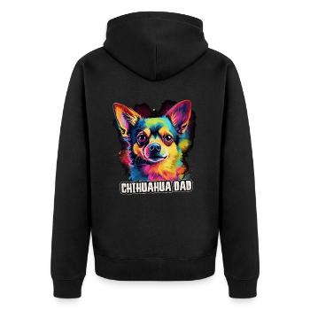 Chihuahua Dog Cadeau Dire - Veste à capuche bio Premium Unisexe - noir - Dos - Nico (187cm)