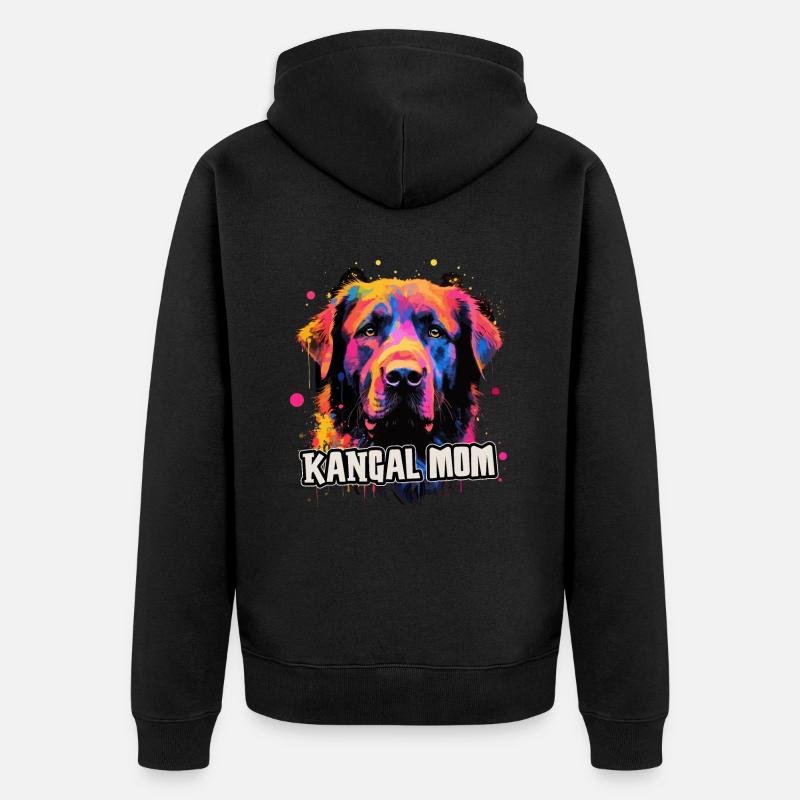 Kangal Hund Geschenk Spruch - Unisex Premium Bio Zip Hoodie - Schwarz