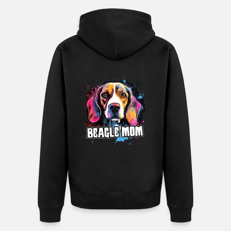 Meagle Dog Cadeau Dire - Veste à capuche bio Premium Unisexe - noir