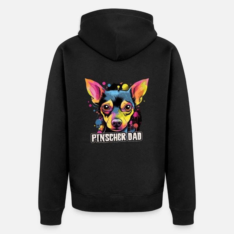 Pinscher Dog Gift Saying - Veste à capuche bio Premium Unisexe - noir