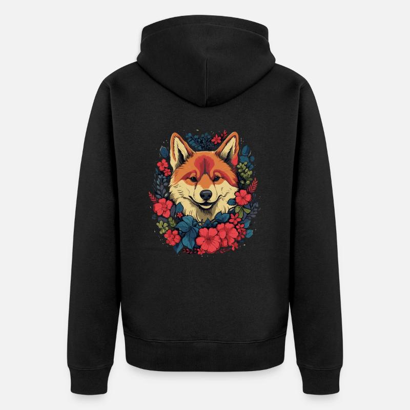 Akita Chien Cadeau - Veste à capuche bio Premium Unisexe - noir
