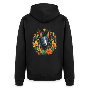 Bull Terrier Bull Terrier Chien Cadeau - Veste à capuche bio Premium Unisexe - noir - Dos - Nico (187cm)