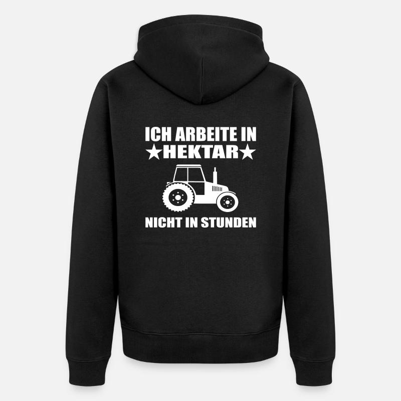 Traktor - Unisex Premium Bio Zip Hoodie - Schwarz