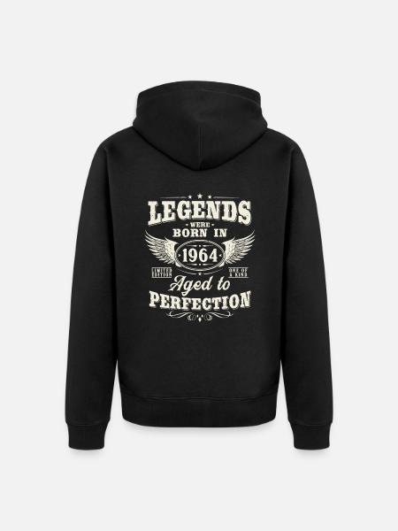 1964 Jahrgang geboren Vintage Geburtstag Geschenk - Ekologisk premiumluvjack unisex - svart