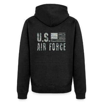 US Air Force - Veste à capuche bio Premium Unisexe - noir - Dos - Nico (187cm)