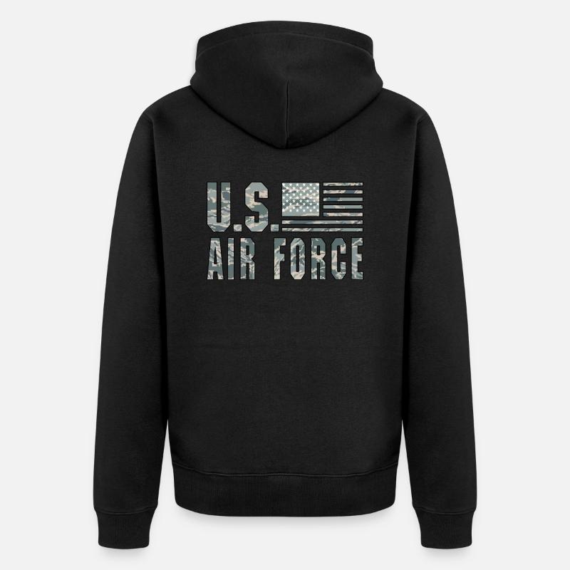 US Air Force - Veste à capuche bio Premium Unisexe - noir