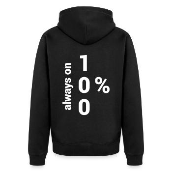 Zéro ou héros - Veste à capuche bio Premium Unisexe - noir - Dos - Nico (187cm)