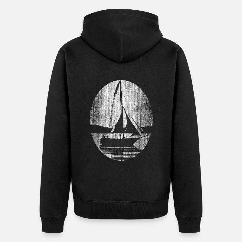 Voilier Sailor Ship - Veste à capuche bio Premium Unisexe - noir