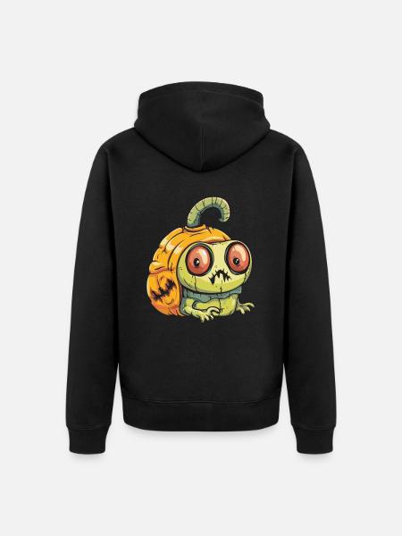 Snail Halloween Zombie - Unisex Premium Organic Zip Hoodie - black