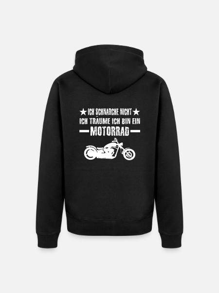 Motorrad - Unisex Premium Bio Zip Hoodie - Schwarz