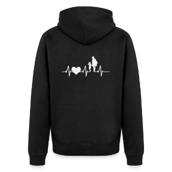 Mutter Und Tochter Muttertag Geschenk - Unisex Premium Bio Zip Hoodie - Schwarz - Hinten - Nico (187cm)