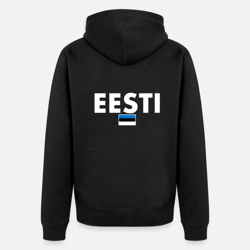 Eesti Estonie Drapeau estonien Este - Veste à capuche bio Premium Unisexe - noir