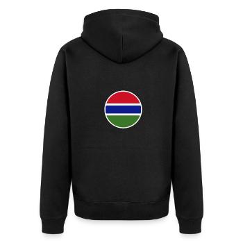 Gambie Drapeau gambien Gambier - Veste à capuche bio Premium Unisexe - noir - Dos - Nico (187cm)