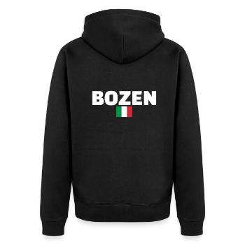 Bolzano Italie Drapeau italien Italien - Veste à capuche bio Premium Unisexe - noir - Dos - Nico (187cm)