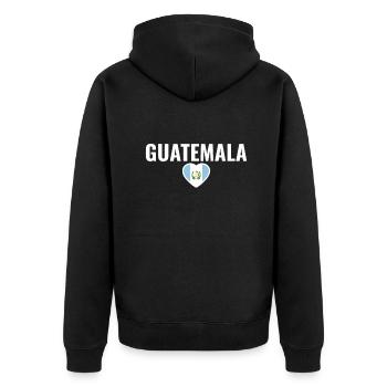 Guatemala Drapeau guatémaltèque - Veste à capuche bio Premium Unisexe - noir - Dos - Nico (187cm)
