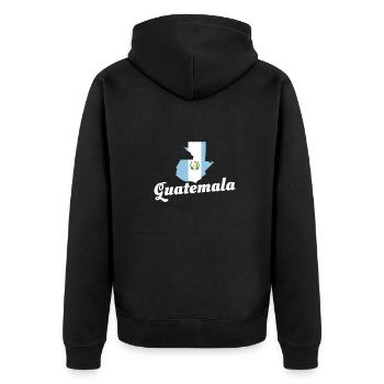 Carte du Guatemala Drapeau guatémaltèque - Veste à capuche bio Premium Unisexe - noir - Dos - Nico (187cm)