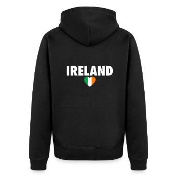 Ireland Ireland Irish Flag Proud Irishman - Unisex Premium Organic Zip Hoodie - black - Back - Nico (187cm)