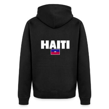 Haïti Drapeau haïtien Haïtien - Veste à capuche bio Premium Unisexe - noir - Dos - Nico (187cm)