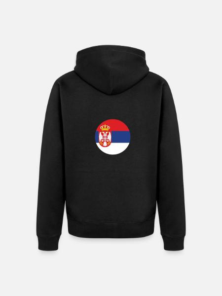 Serbien Serbische Flagge Stolzer Serbe - Ekologisk premiumluvjack unisex - svart