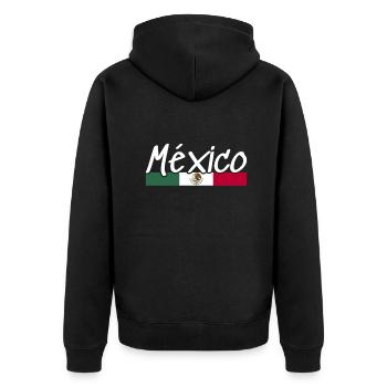 Mexique Drapeau mexicain Mexicain - Veste à capuche bio Premium Unisexe - noir - Dos - Nico (187cm)
