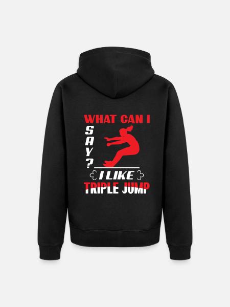 Eat Sleep Tripple Jump Repeat - Unisex Premium Bio Zip Hoodie - Schwarz