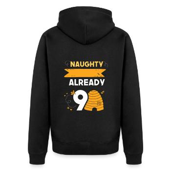 9 Jahre Geburtstag Junge Mädchen Imker Biene - Unisex Premium Bio Zip Hoodie - Schwarz - Hinten - Nico (187cm)