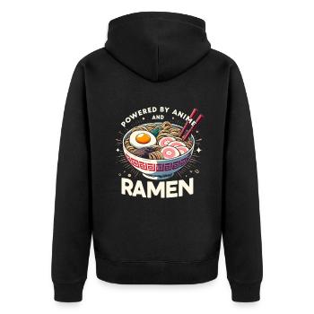 Propulsé par l’anime et les ramen - Veste à capuche bio Premium Unisexe - noir - Dos - Nico (187cm)