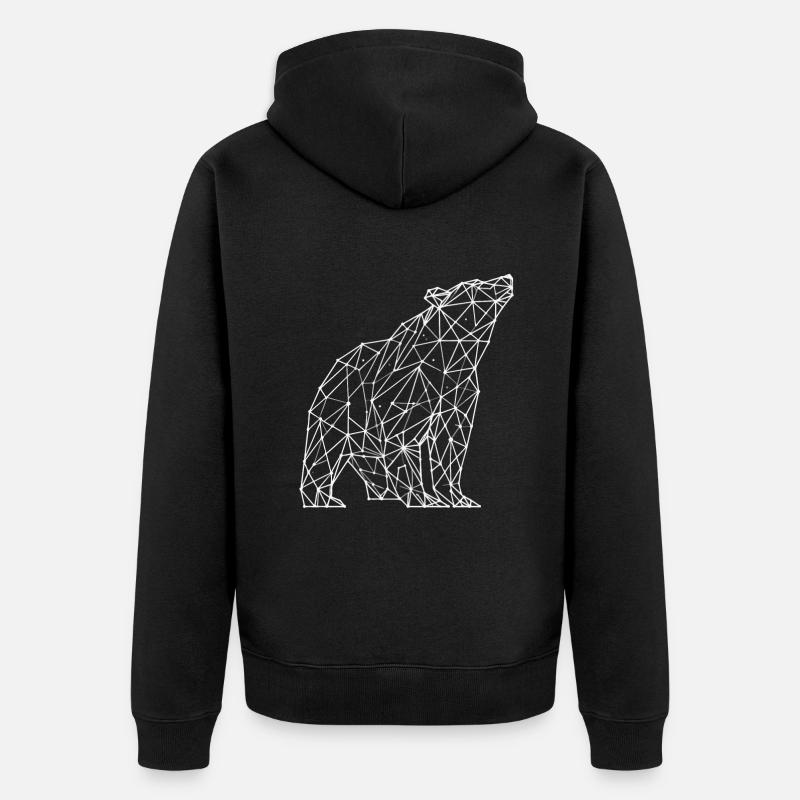 Polygone d’ours - Veste à capuche bio Premium Unisexe - noir