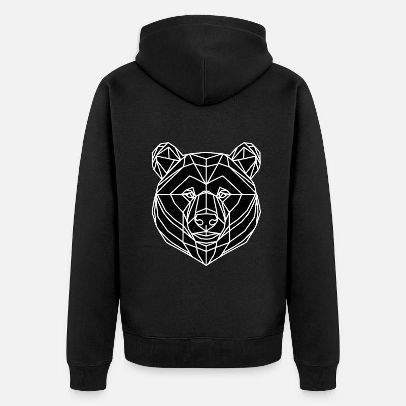 Polygone d’ours - Veste à capuche bio Premium Unisexe - noir