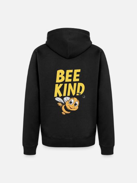 Bee Child Bee - Unisex Premium Organic Zip Hoodie - black